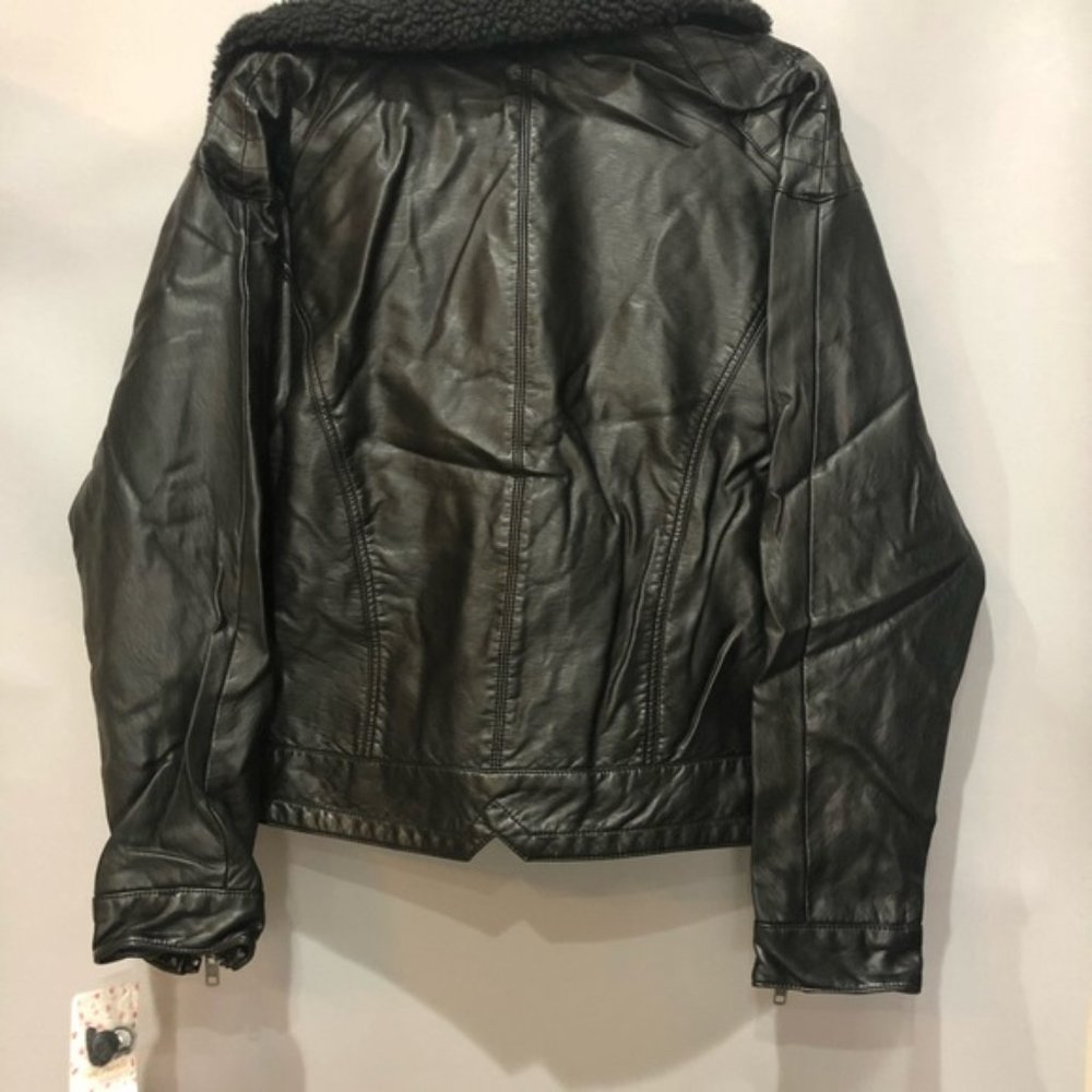 🆕 Free People Halen Vegan Leather Moto Jacket - Picture 10 of 10